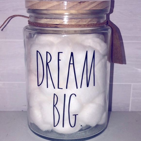 NWT DREAM BIG Large Cotton Ball Jar - Picture 4 of 7